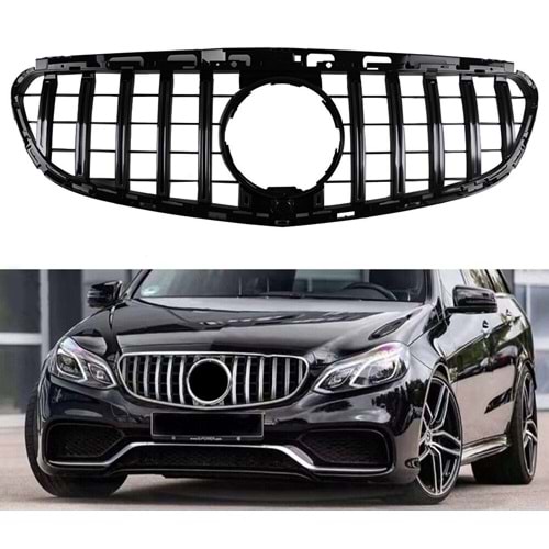 W212 FL GTR Front Grille ABS / 2013-2016 (Chrome Line + Piano Black)