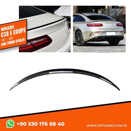 C238 E Coupe AMG Rear Trunk Spoiler Piano Black ABS / 2017-2020