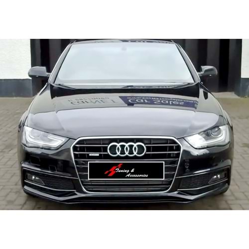 A4 B8 FL S4 Front Grille ABS / 2012-2015 (Chrome Frame + Piano Black)