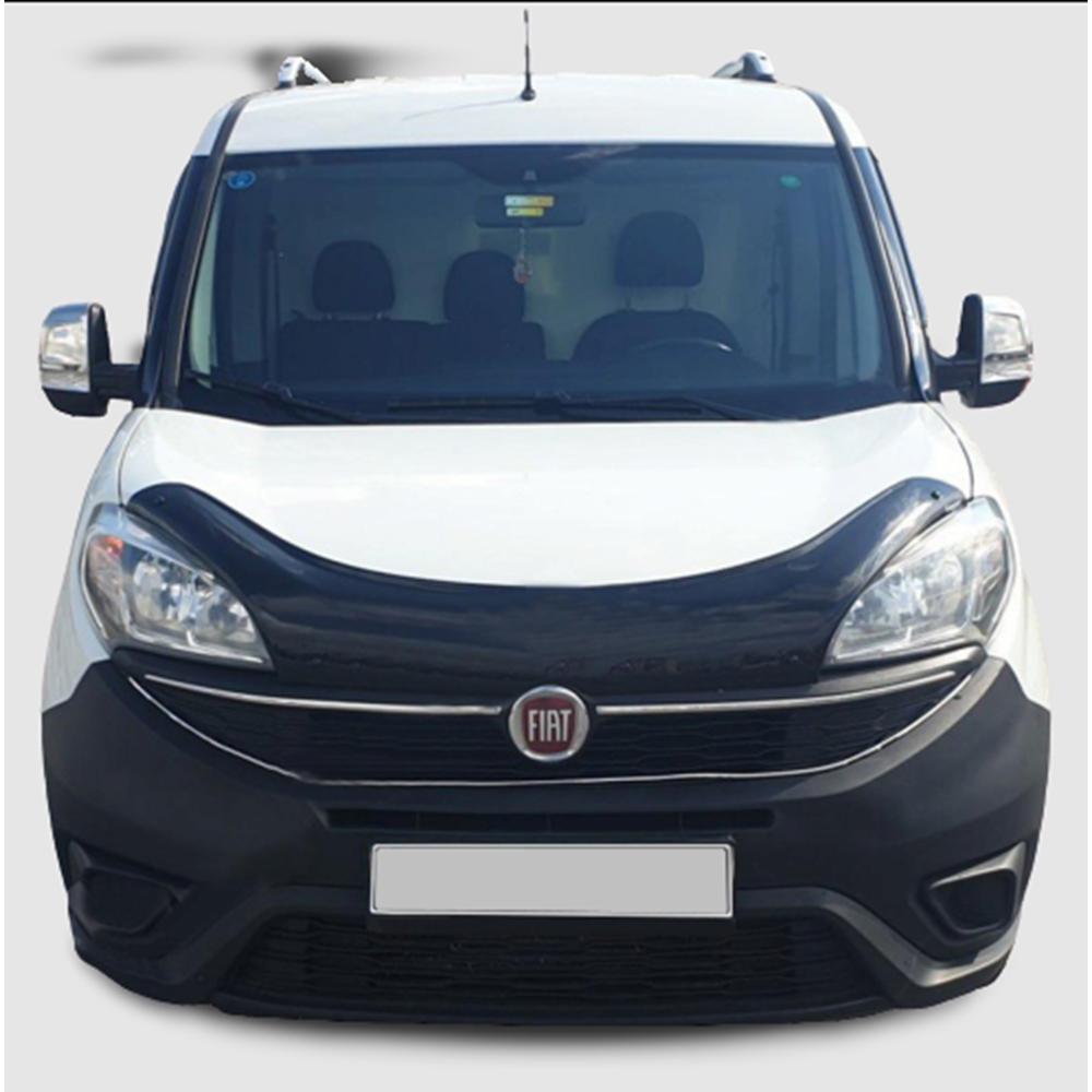 Doblo Hood Guard Piano Black ABS / 2015-2021