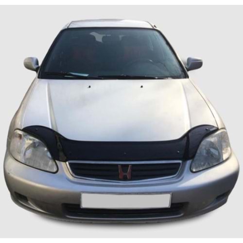 Civic EK FL Hood Guard Piano Black ABS / 1999-2001