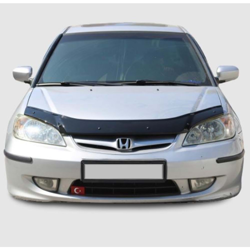 Civic Vtec2 FL Hood Guard Piano Black ABS / 2004-2006