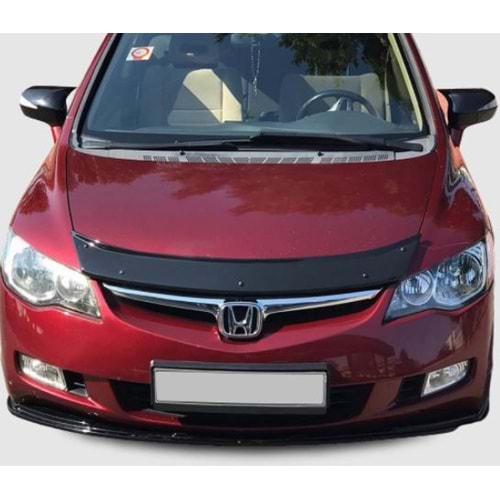 Civic FD6 Hood Guard Piano Black ABS / 2006-2012
