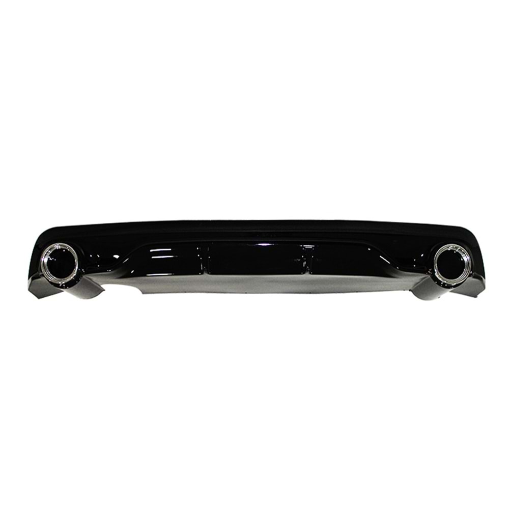 308 GTI Rear Diffuser With 2 Chromee Exhaust Tips Piano Black Vacuum Plastic / 2012-2018