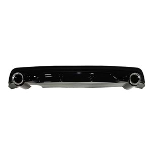 308 GTI Rear Diffuser With 2 Chromee Exhaust Tips Piano Black Vacuum Plastic / 2012-2018