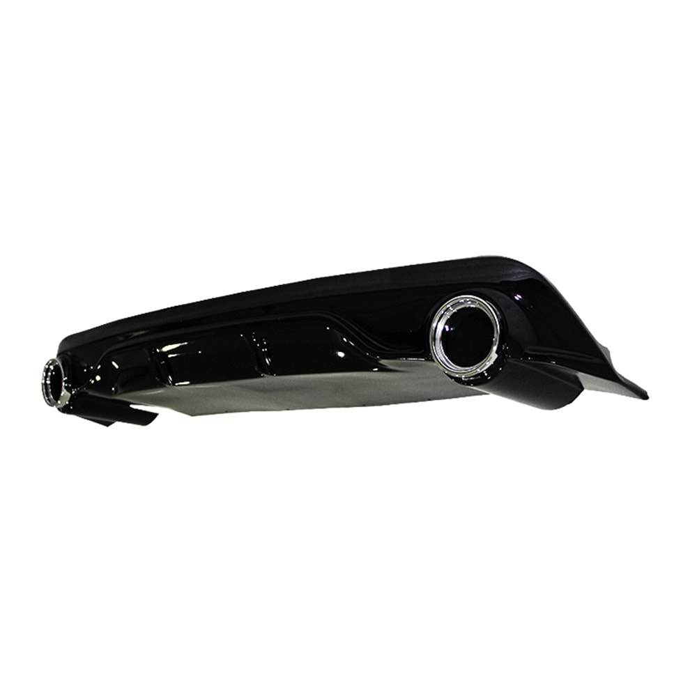 308 GTI Rear Diffuser With 2 Chromee Exhaust Tips Piano Black Vacuum Plastic / 2012-2018