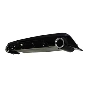 308 GTI Rear Diffuser With 2 Chromee Exhaust Tips Piano Black Vacuum Plastic / 2012-2018