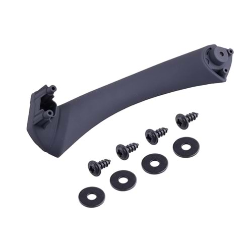 Inside Door Panel Pull Handle, Front or Rear/Left/Lower, Black/Softage, Oem St., ABS