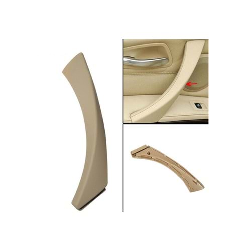 Inside Door Panel Pull Handle, Front or Rear/Left/Upper, Beige/Softage, Oem St., ABS