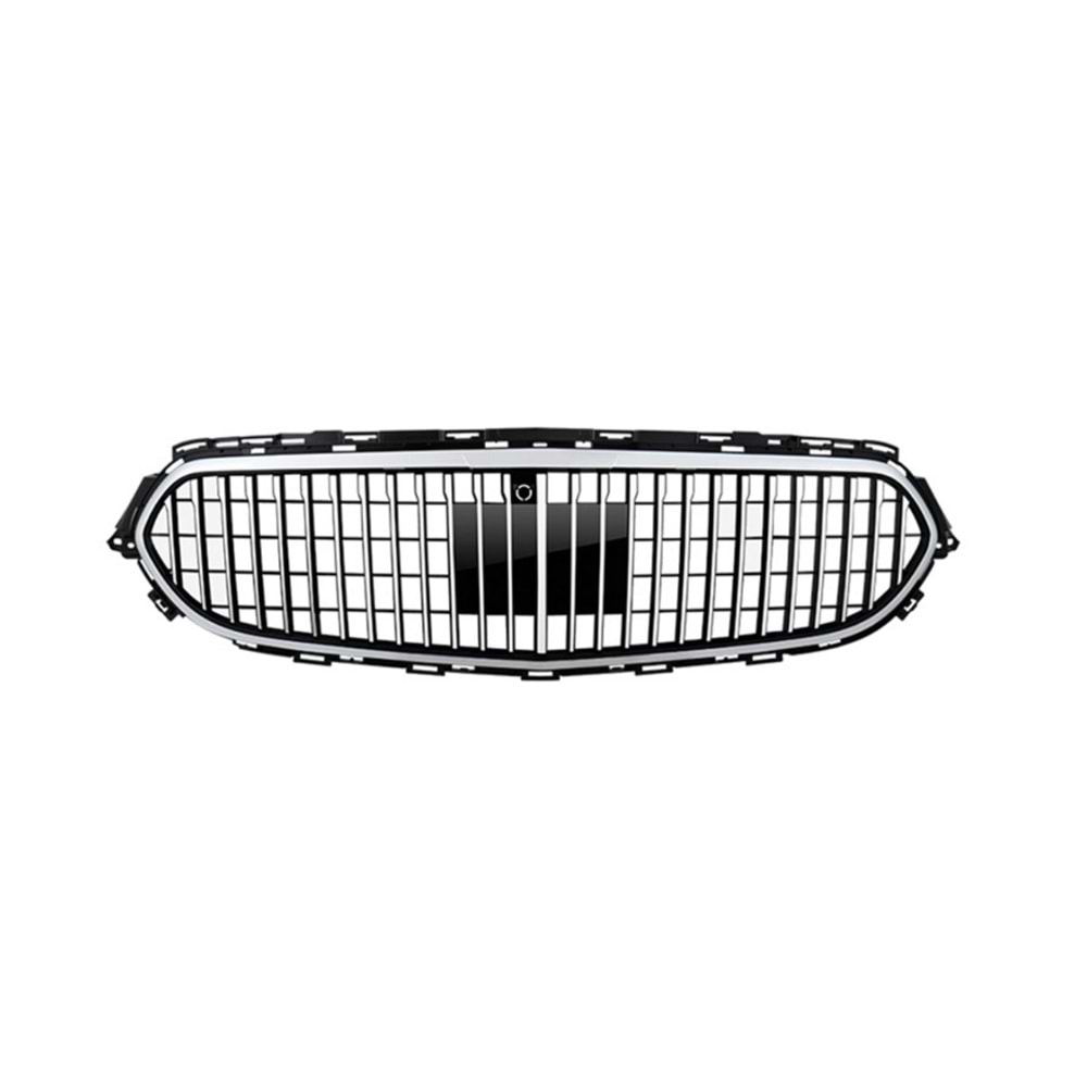 W213 Maybach Front Grille With Radar Slot ABS / 2020-up (Chrome Line + Piano Black)