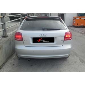 A3 8P S3 Style Rear Roof Spoiler Primer Painted Fiberglass / 2003-2012