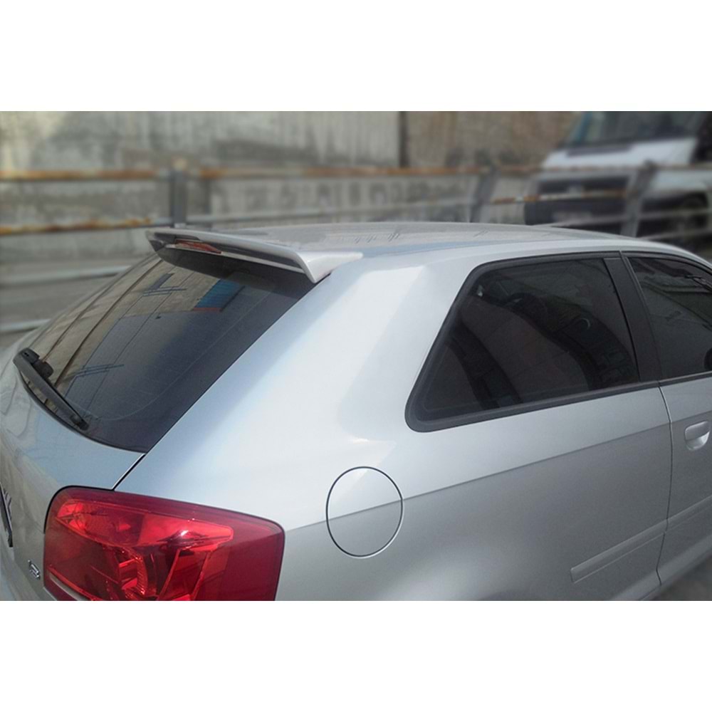 A3 8P S3 Style Rear Roof Spoiler Primer Painted Fiberglass / 2003-2012