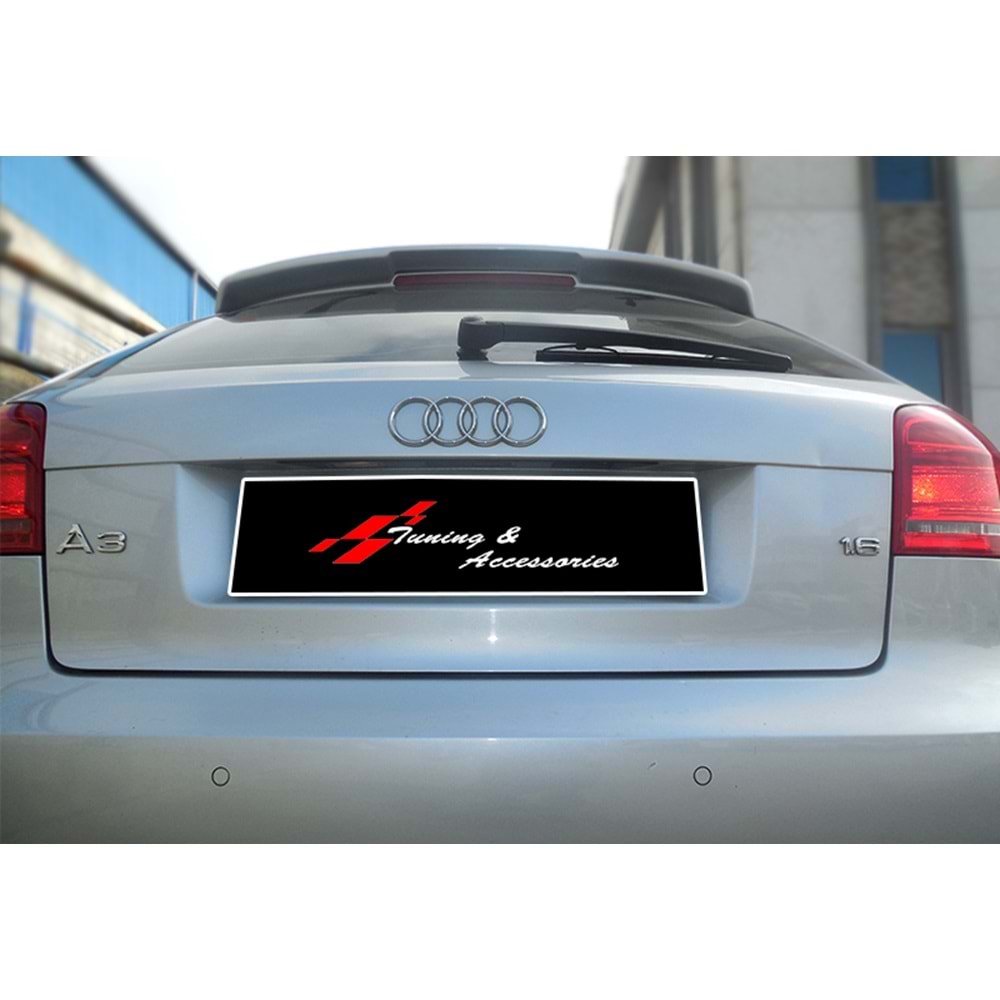 A3 8P S3 Style Rear Roof Spoiler Primer Painted Fiberglass / 2003-2012