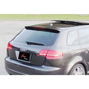 A3 8P S3 Style Rear Roof Spoiler Primer Painted Fiberglass / 2003-2012