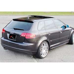A3 8P S3 Style Rear Roof Spoiler Primer Painted Fiberglass / 2003-2012