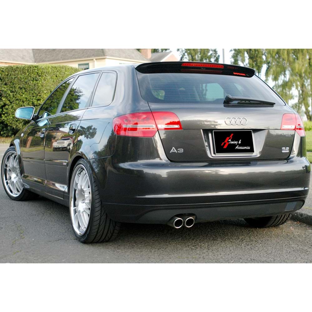 A3 8P S3 Style Rear Roof Spoiler Primer Painted Fiberglass / 2003-2012