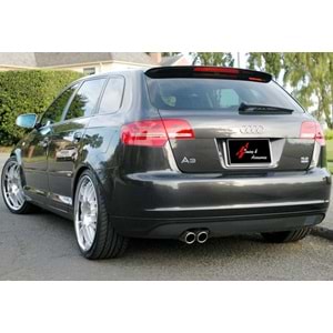 A3 8P S3 Style Rear Roof Spoiler Primer Painted Fiberglass / 2003-2012