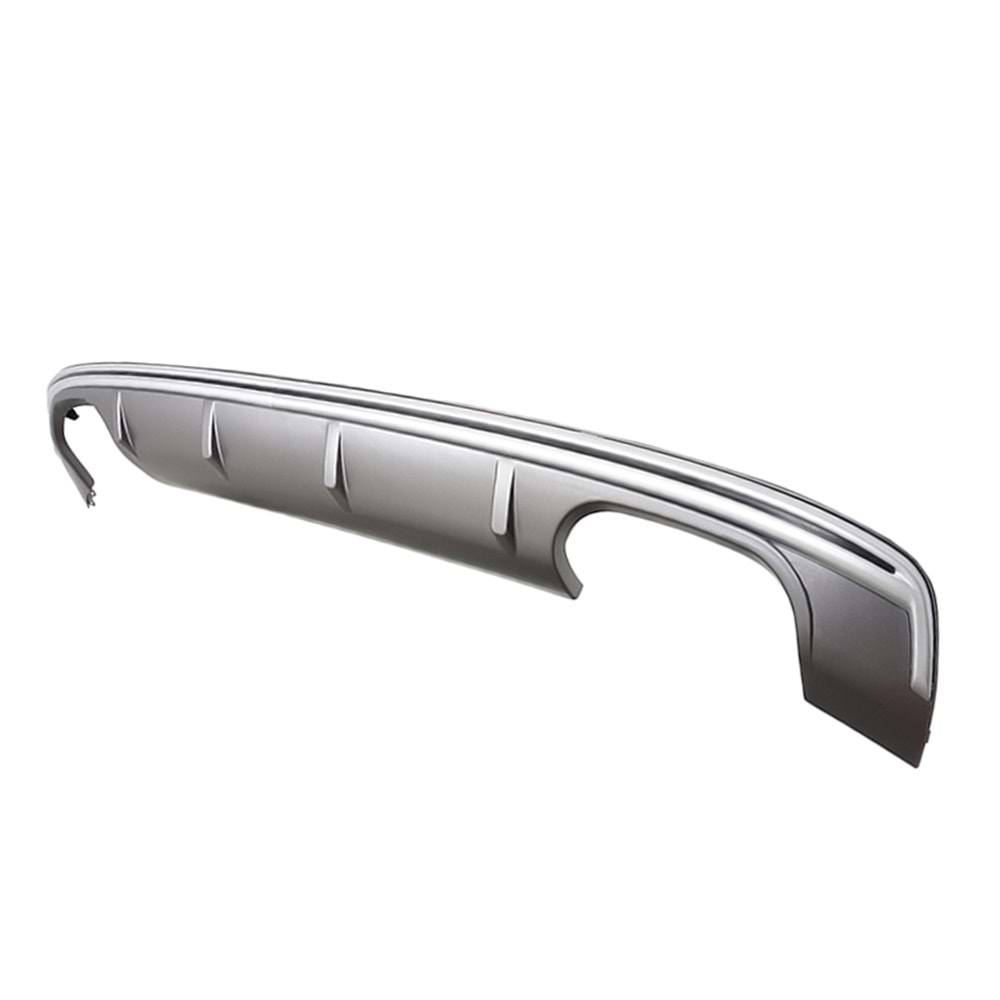 A3 8V S3 HB Rear Diffuser Left + Right Double Outputs Dark Grey ABS / 2012-2016