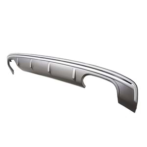 A3 8V S3 HB Rear Diffuser Left + Right Double Outputs Dark Grey ABS / 2012-2016