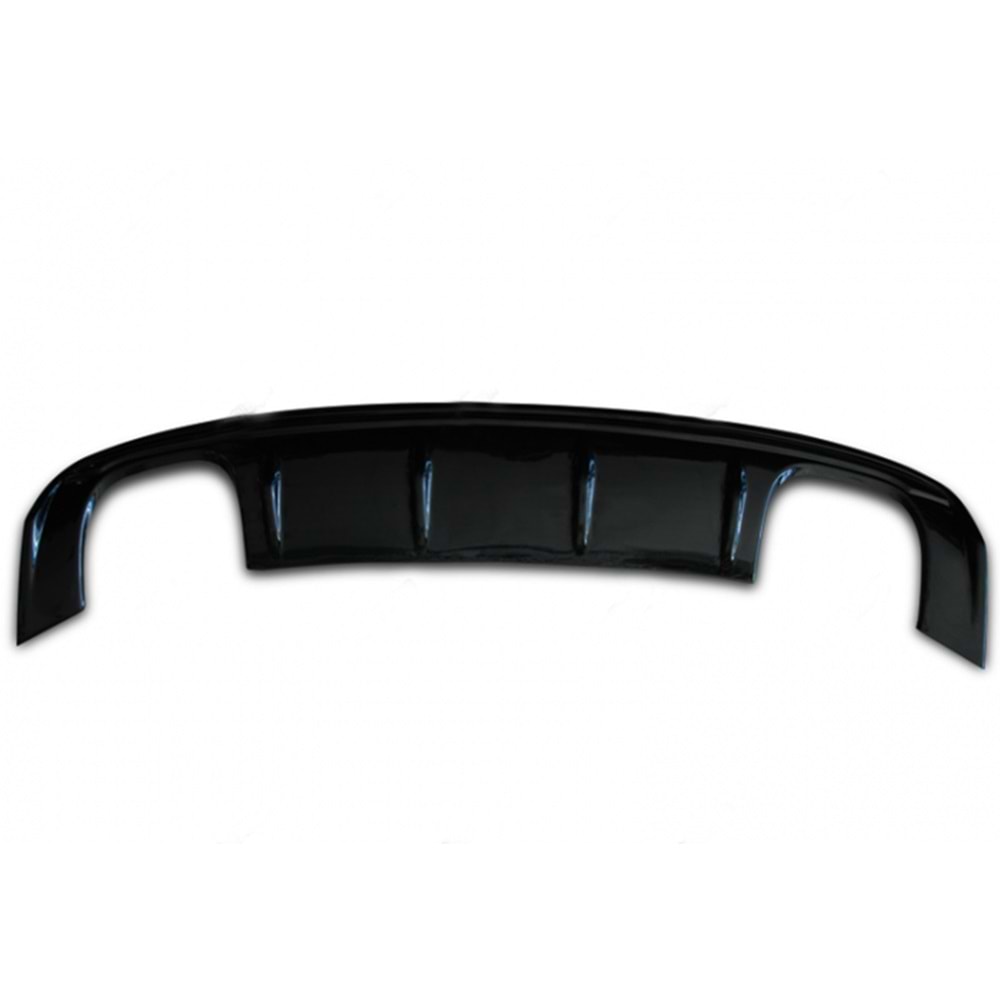 A3 8V Sedan S3 Style Diffuser Piano Black Vacuum Plastic / 2012-2016 (R+L Double Outputs)