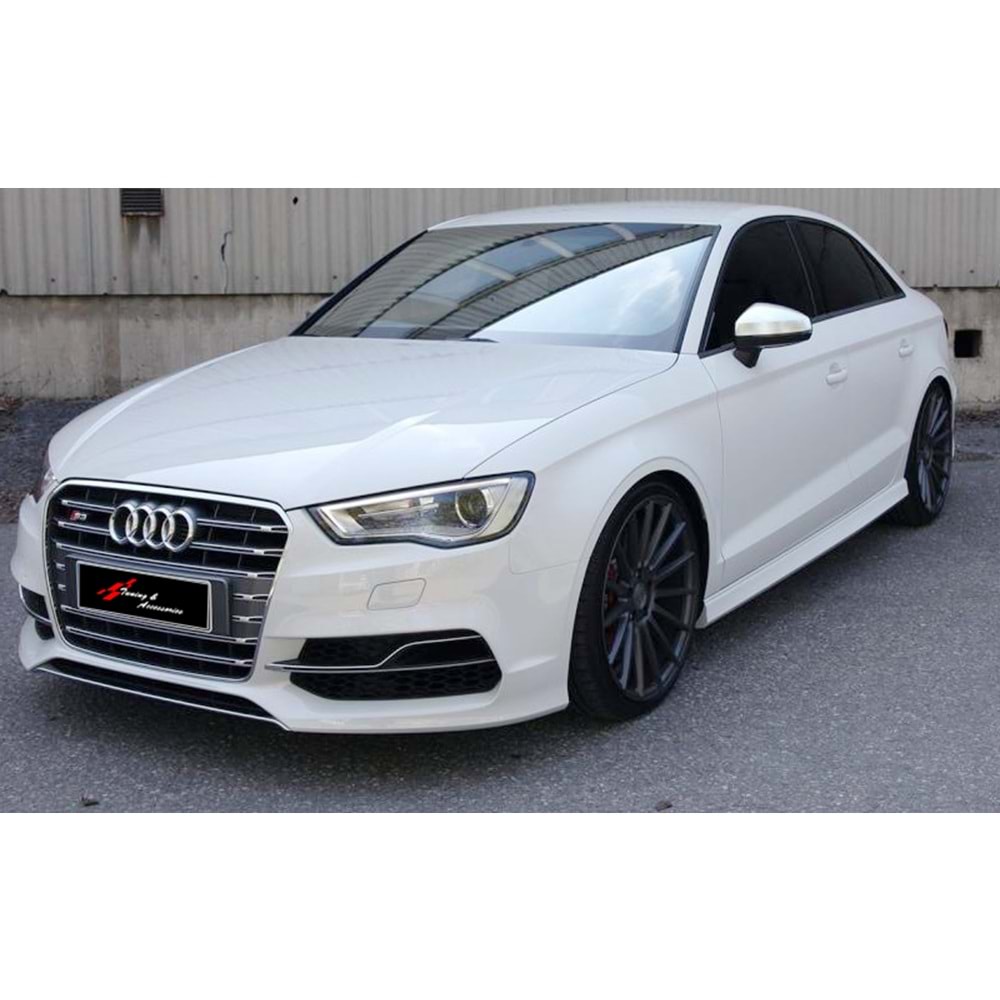 A3 8V Sedan S3 Style Side Skirts Raw Surface Vacuum Plastic / 2012-2019