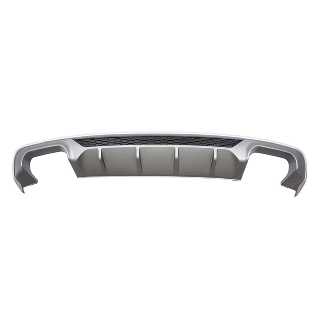 A3 8V FL Sedan S3 Rear Diffuser Left+Right Double Outputs Dark Grey ABS / 2017-2019 (Standart Bmp)