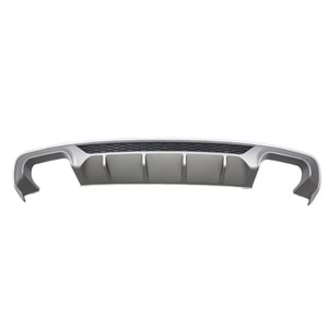 A3 8V FL Sedan S3 Rear Diffuser Left+Right Double Outputs Dark Grey ABS / 2017-2019 (Standart Bmp)