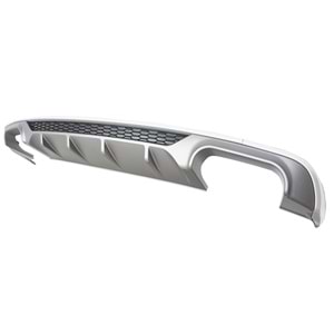 A3 8V FL Sedan S3 Rear Diffuser Left+Right Double Outputs Dark Grey ABS / 2017-2019 (Standart Bmp)