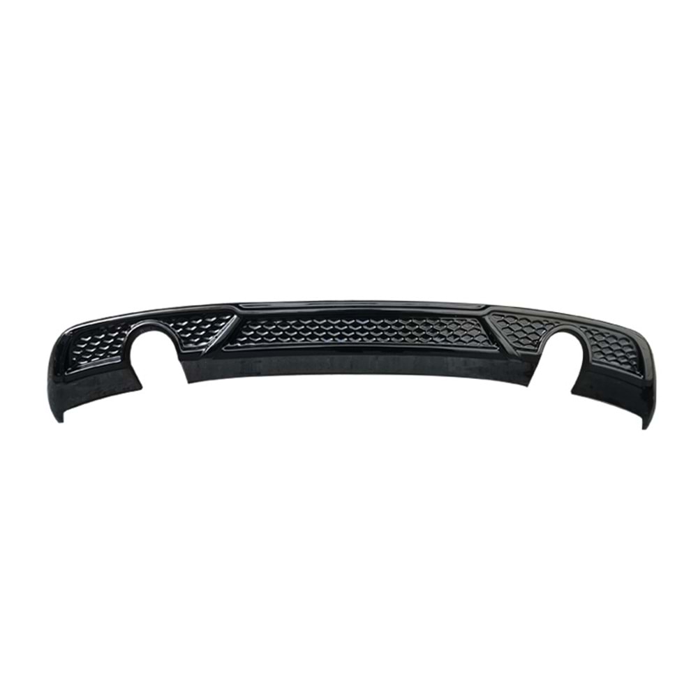 A3 8V Sedan S3 Style Diffuser Piano Black Vacuum Plastic / 2017-2019 (R+L Single Output)