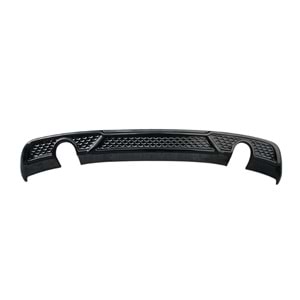 A3 8V Sedan S3 Style Diffuser Piano Black Vacuum Plastic / 2017-2019 (R+L Single Output)