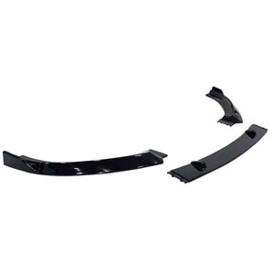 A3 8V V3 Model 3 Pieces Front Lip Piano Black Vacuum Plastic / 2017-2019