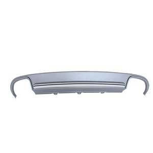 A4 B8 S4 Rear Diffuser Left+Right Double Outputs Matte Grey Surface ABS / 2008-2011 (Standart Bmp)