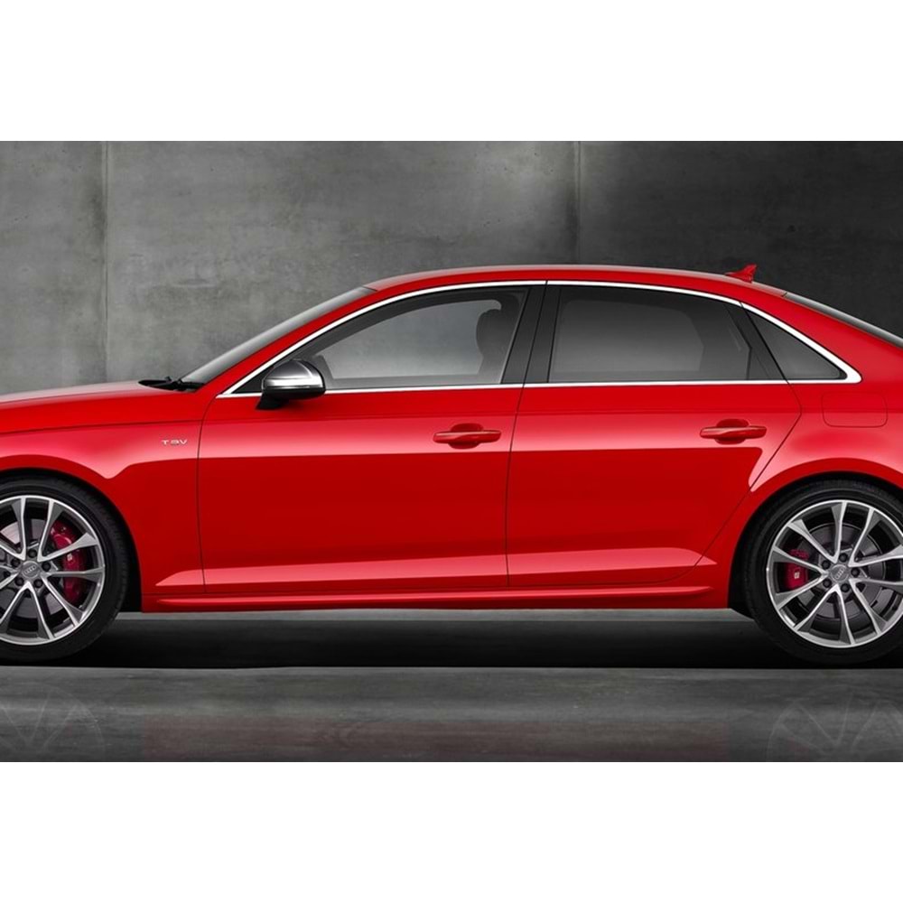 A4 B8 Sportback S Line Side Skirts Piano Black Vacuum Plastic / 2008 - 2015
