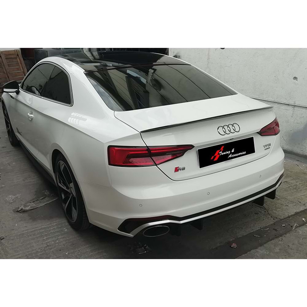 A5 B9 S5 Style Rear Trunk Spoiler Primer Painted Fiberglass / 2016 - 2021 (2 Doors)