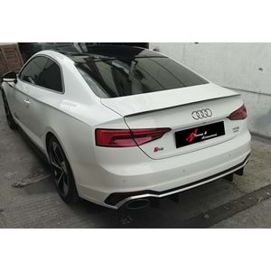 A5 B9 S5 Style Rear Trunk Spoiler Primer Painted Fiberglass / 2016 - 2021 (2 Doors)