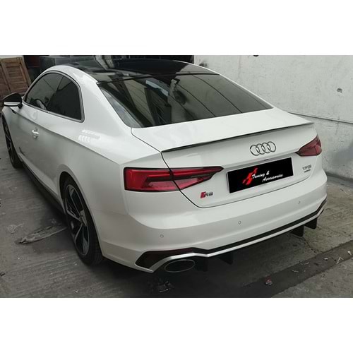 A5 B9 S5 Style Rear Trunk Spoiler Primer Painted Fiberglass / 2016 - 2021 (2 Doors)