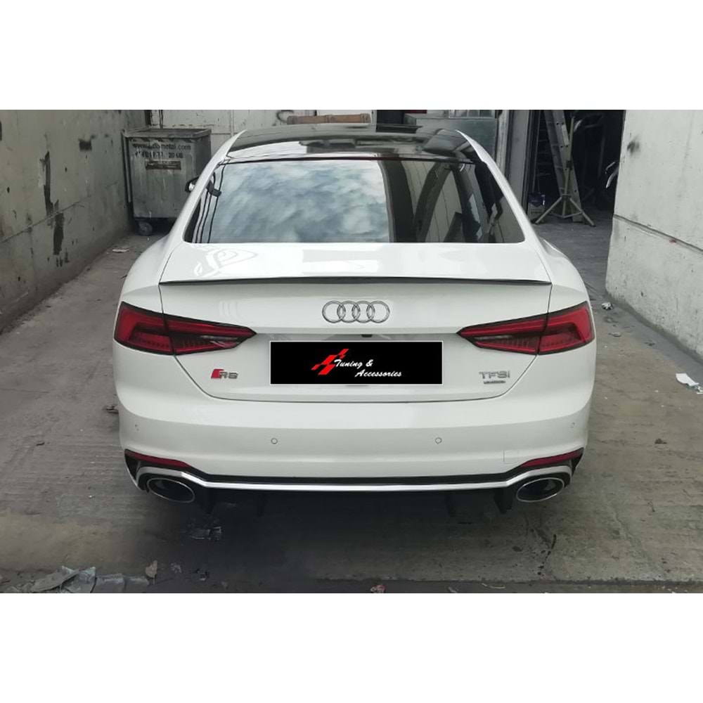 A5 B9 S5 Style Rear Trunk Spoiler Primer Painted Fiberglass / 2016 - 2021 (2 Doors)