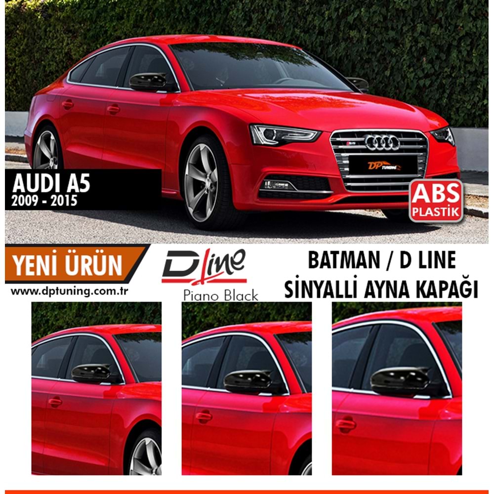 A5 B8 Batman Mirror Cover Piano Black / 2009-2015