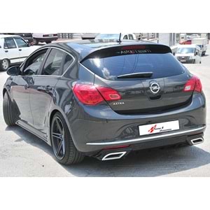 Astra J HB Sport Rear Diffuser + Chromee Exhaust Tips Piano Black Vacuum Plastic / 2012-2015
