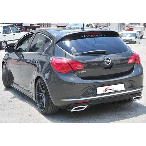 Astra J HB Sport Rear Diffuser + Chromee Exhaust Tips Piano Black Vacuum Plastic / 2012-2015