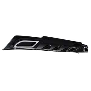 Astra J HB Sport Rear Diffuser + Chromee Exhaust Tips Piano Black Vacuum Plastic / 2012-2015