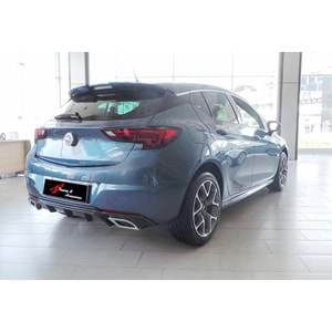 Astra K HB Sport Diffuser + Chromee Exhaust Tips Piano Black Vacuum Plastic / 2015-2020