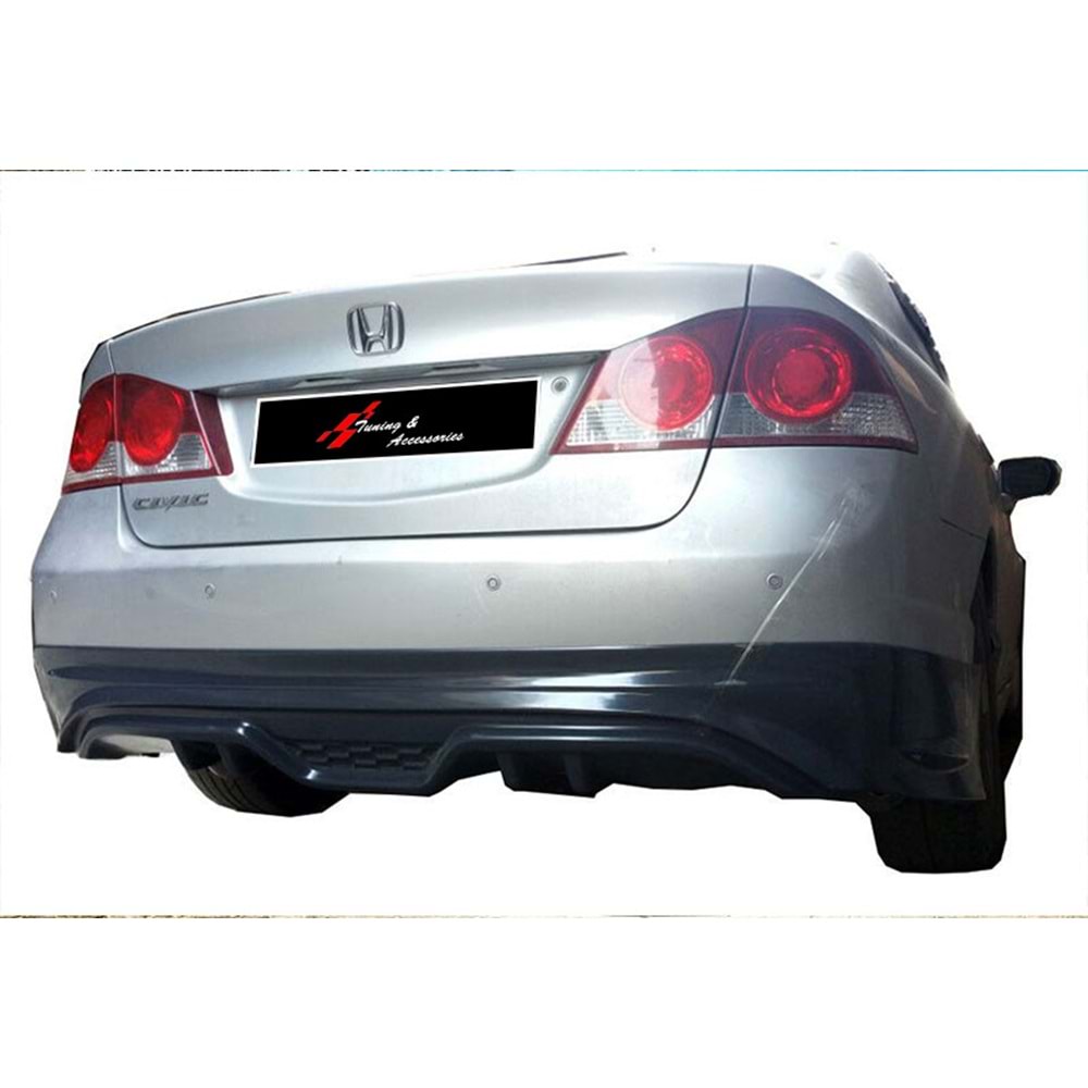 Civic FD6 Custom Rear Diffuser Raw Vacuum Plastic / 2006-2011