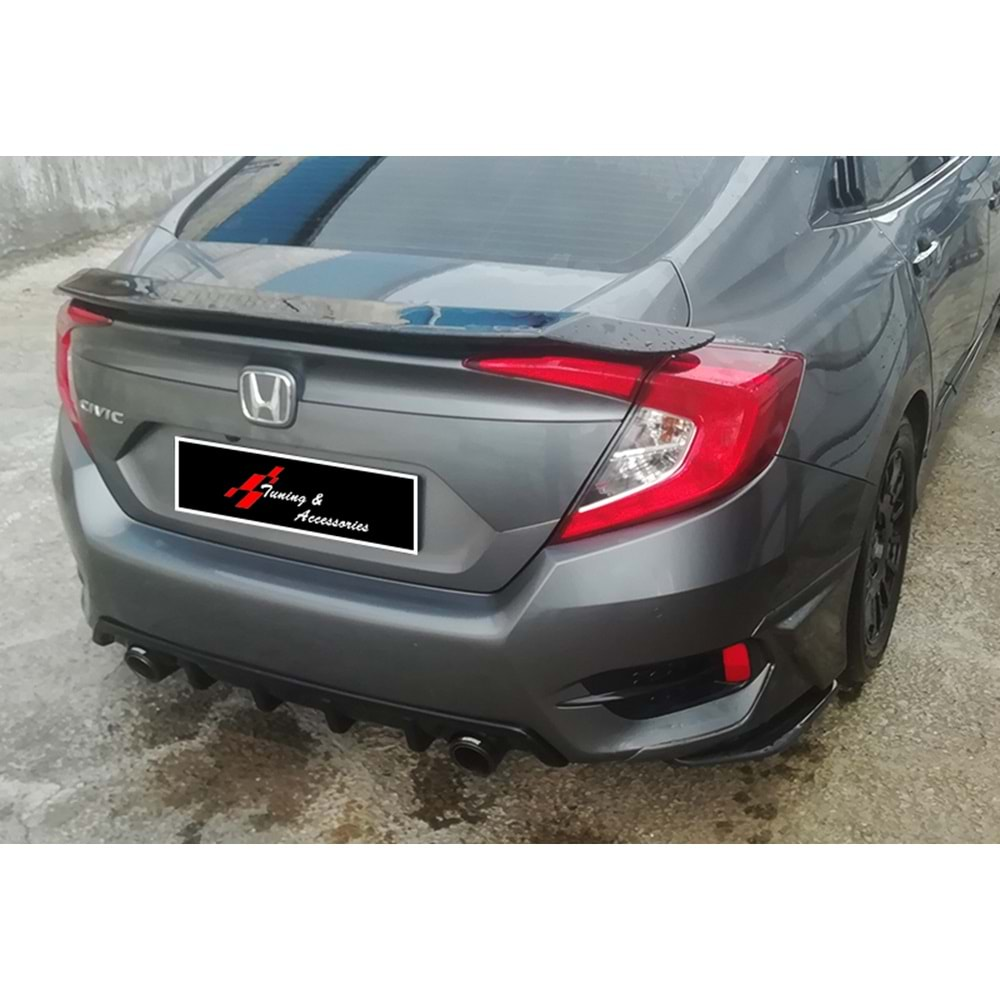 Civic FC5 RS Turbo Style Rear Trunk Spoiler Raw Surface ABS / 2016-2021