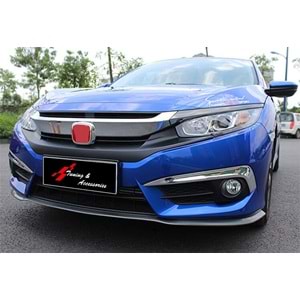 Honda Civic 2016 FC5/S - Chromee, Fog Lamp Up Frame (Bumper), Ön, Plating (ABS), Set