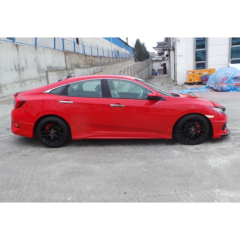 Civic FC5 Turbo Side Skirts Raw Surface Vacuum Plastic / 2016-2021