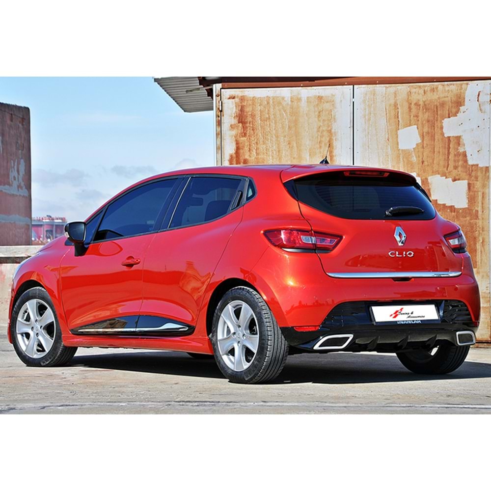 Clio 4 Sport Diffuser + Chromee Exhaust Tips Piano Black Vacuum Plastic / 2012-2019