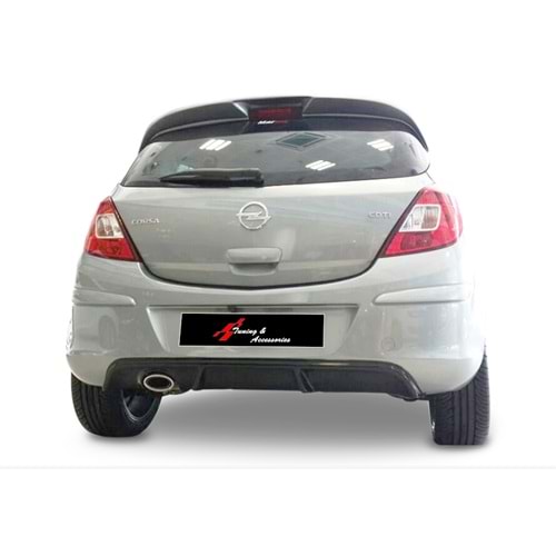 Corsa D Basic Style Diffuser Piano Black Vacuum Plastic / 2011-2014 (Left Single Output)