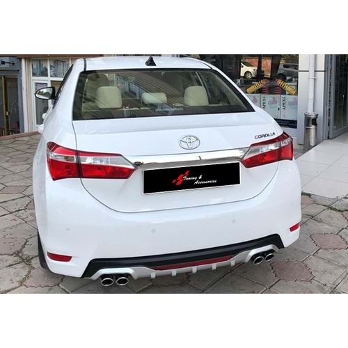 Corolla E170 Plus A1 Difüzör Gray + Matt Black ABS / 2013-2018 (Chrome Exhaust Look)