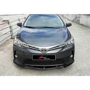 Corolla E170 Trend Style Front Lip Piano Black Vacuum Plastic / 2013-2016